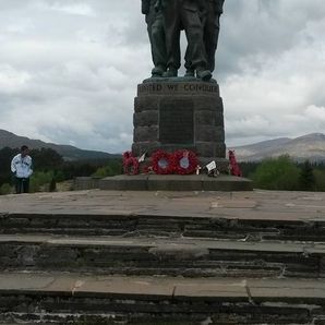 Motorcycle tours Scotland. Royal Marine Memorial Spean Bridge